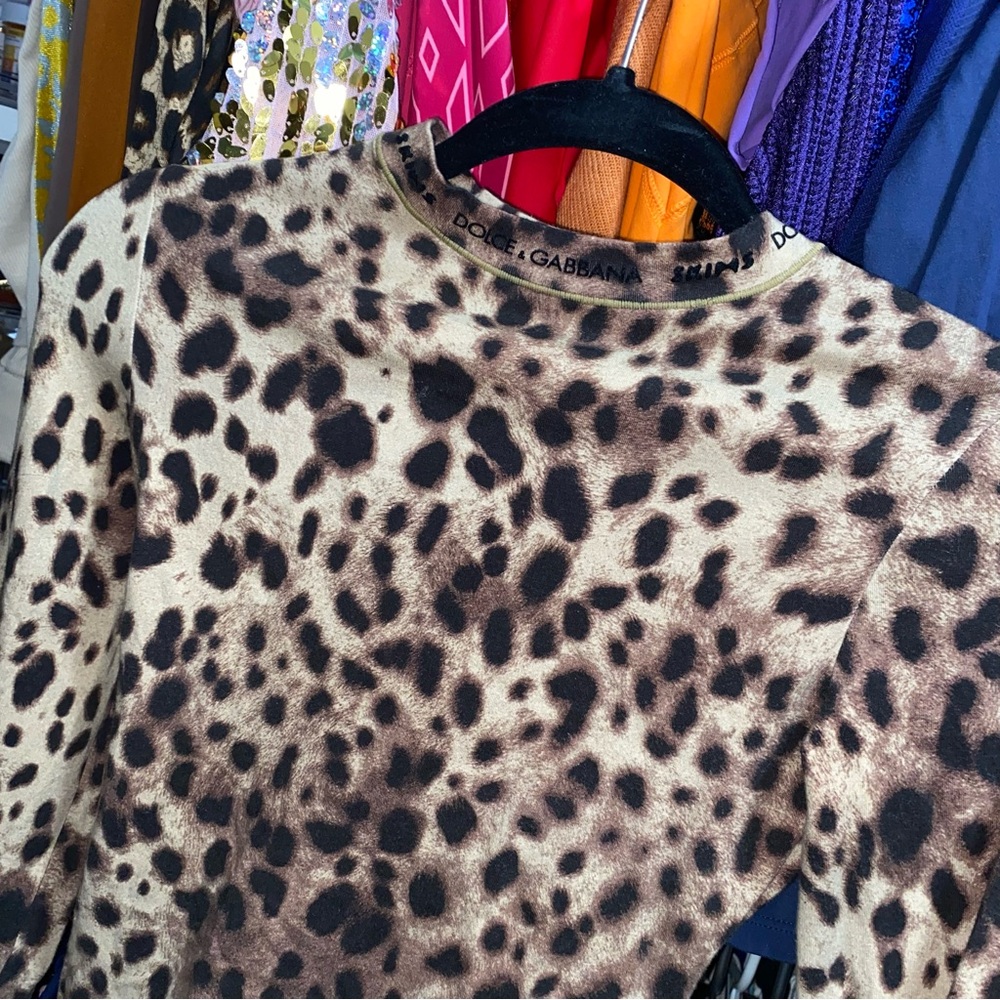 SKIMS x DOLCE & GABBANNA leopard long sleeve NWT SOLD OUT - Size XS